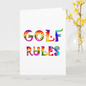 Carte Règles de golf (Fleur jaune)
