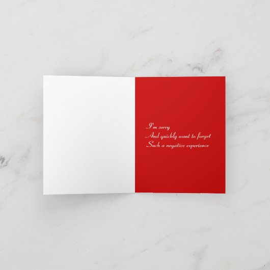 Carte Regret-malentendu (Intérieur)