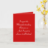 Carte Regret-malentendu (Fleur jaune)