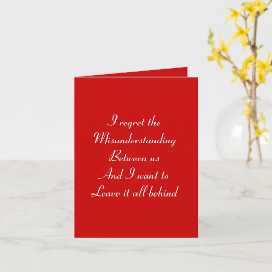 Carte Regret-malentendu (Fleur jaune)