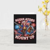 Carte Régulateurs enfourchent george washington drôle 4 (Fleur jaune)