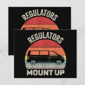 Carte Régulateurs vintages Rétro Monter Funny Maman (Devant / Derrière)