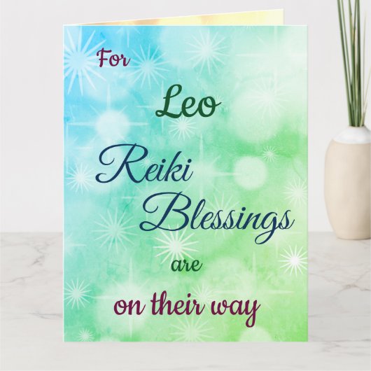 Carte Reiki thème Get Well saleting (Devant)