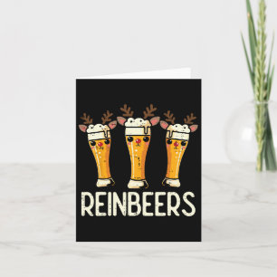 Carte Reinbeers de Noël Reindeer Funny Xmas Pun Papa Me