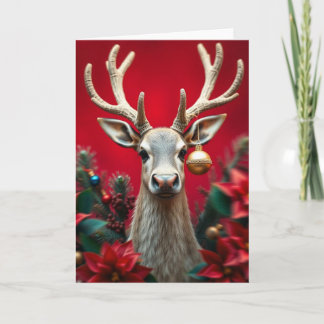 Carte Reindeer Christmas Greeting Card
