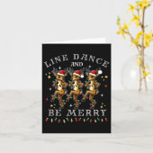 Carte Reindeer Line Danse Et Soyez Joyeux Noël Festif (Fleur jaune)