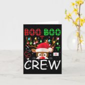 Carte Reindeer Nurse Christmas Scrub Tops Boo Crew Nurse (Fleur jaune)