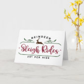 Carte Reindeer Sleigh Rides (Fleur jaune)
