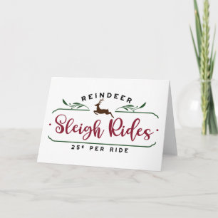 Carte Reindeer Sleigh Rides