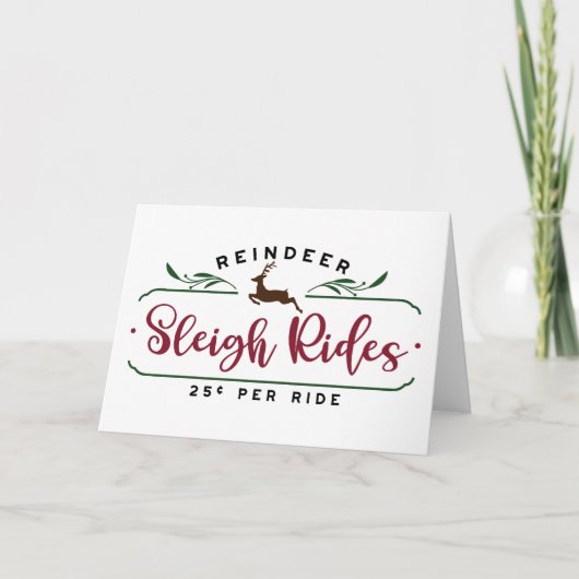 Carte Reindeer Sleigh Rides (Devant)