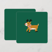 Carte Reinder de Noël (Devant / Derrière)