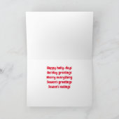 CARTE **RÉINDEUR RADIANT AVEC ESPRIT DE NOËL COOL** (Intérieur)