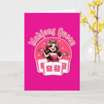 Reine américaine drôle de Mahjong, design couronne