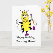 Carte reine Bee-a-uty (Fleur jaune)