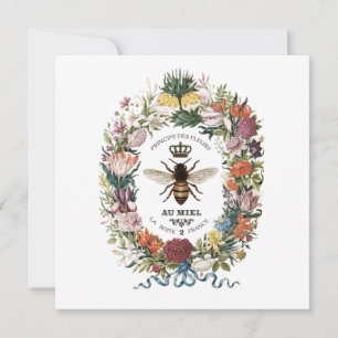 CARTE REINE BEE BOTANIQUE VINTAGE MODERNE