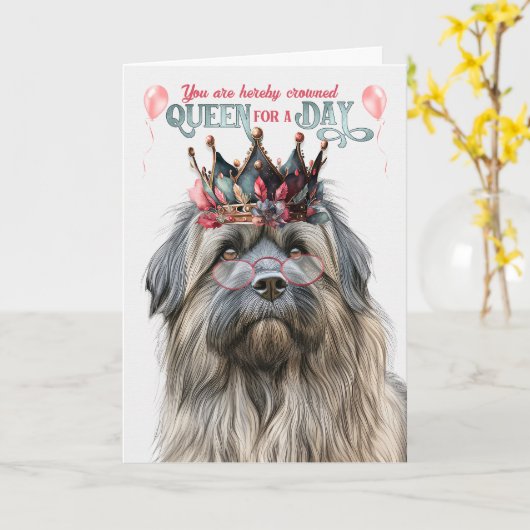 Carte Reine Berger des Pyrénées pour une journée d'anniv (Fleur jaune)