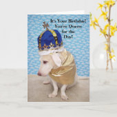 Carte Reine d'anniversaire (Fleur jaune)