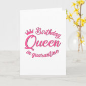 Carte Reine d'anniversaire en quarantaine (Fleur jaune)
