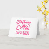 Carte Reine d'anniversaire en quarantaine (Fleur jaune)