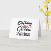 Carte Reine d'anniversaire en quarantaine (Fleur jaune)