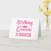 Carte Reine d'anniversaire en quarantaine (Fleur jaune)