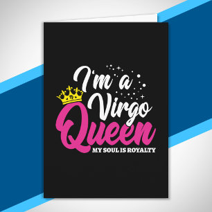 Carte Reine d'anniversaire Vierge Astrologie Août Septem