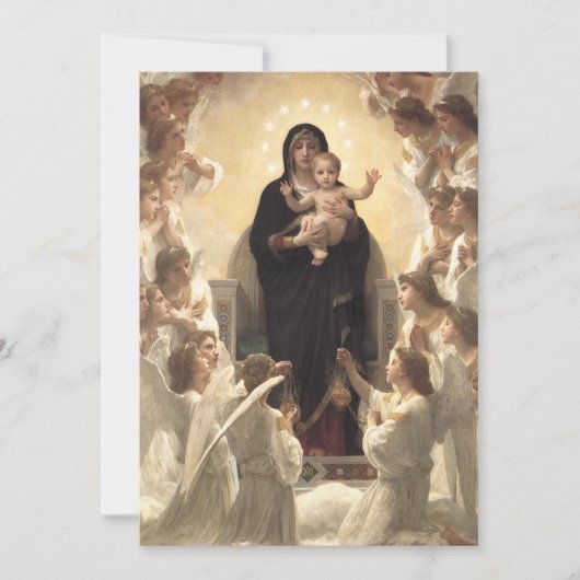Carte Reine des Anges Regina Angelorum par Bouguereau (Devant)