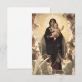 Carte Reine des Anges Regina Angelorum par Bouguereau (Devant / Derrière)