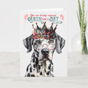 Carte Reine des Chiens de Dalmatie pour une journée d'an