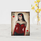 Carte Reine des Coeurs (Fleur jaune)