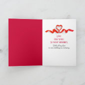 Carte Reine des Coeurs dans les pétales Roses (Intérieur)