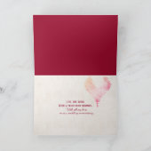 Carte Reine des Coeurs en pétales roses (Intérieur)