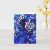 Carte Reine des pièces (Fleur jaune)