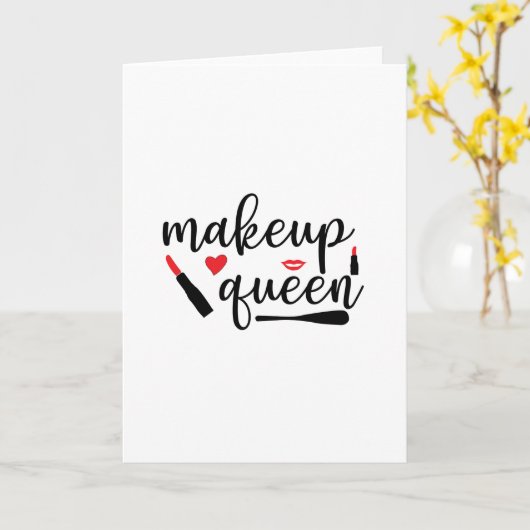 Carte Reine du maquillage (Fleur jaune)