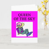 Carte reine du parachutisme (Fleur jaune)