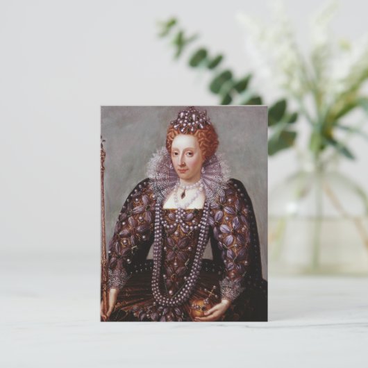 Carte Reine Elizabeth I aux perles (Debout devant)