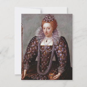 Carte Reine Elizabeth I avec des perles