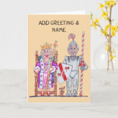 Carte Reine et Cavalier (Fleur jaune)