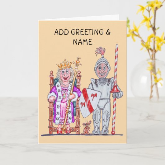 Carte Reine et Cavalier (Fleur jaune)