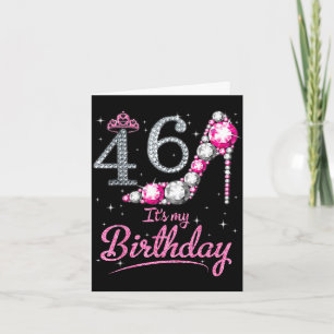 Carte Reine joyeux anniversaire 46 ans
