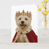 Carte Reine Westie (Fleur jaune)