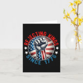 Carte Rejeter Les Rois Depuis 1776 Conception De Poignée (Fleur jaune)