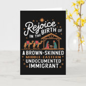 Carte Rejoice In The Birth Of A Brown Skinned Christmas  (Fleur jaune)