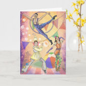 Carte Rejoignons-nous au cirque (Fleur jaune)