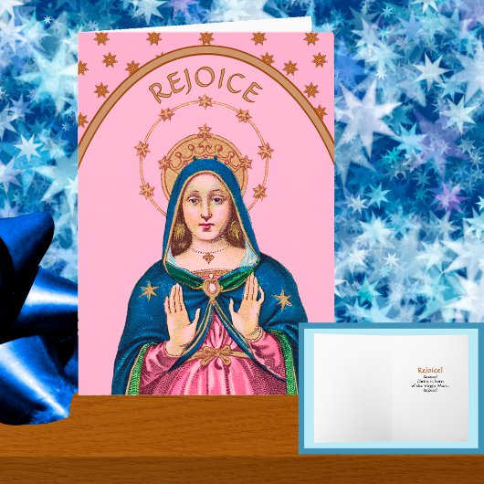 Carte Réjouissez-vous ! (Latin : Gaudete !) Torse supéri
