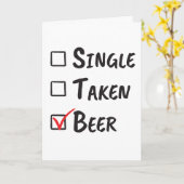 Carte Relation amoureuse des amateurs de bière célibatai (Fleur jaune)