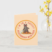 Carte Relation Cheesy avec la pizza - Drôle de pizza (Fleur jaune)