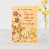 Carte Relation personnalisée, 60e anniversaire de jubilé (Fleur jaune)