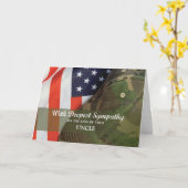 Carte Relation personnalisée Armée de terre Soldat Casqu (Fleur jaune)