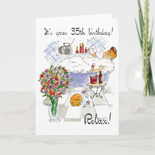 Carte 'Relax' 35e Anniversaire (Devant)